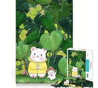 Puzzle da 1000 pezzi per adulti con orso,anatra,foresta pluviale e ritagli precisi Gioco creativo per il tempo libero,ideale come regalo di Natale rilassante (50x75cm)