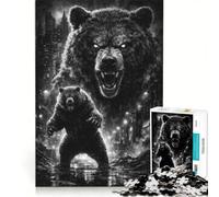 Puzzle da 1000 pezzi per adulti con orso e bestia urbana, giocattolo educativo, migliora la memoria, compleanno e Natale 50x75cm