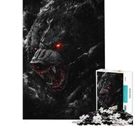 Puzzle da 1000 pezzi per adulti con orso nero arrabbiato difficile e stimolante migliora la memoria giocattolo antistress per ragazzi dai 14 anni in su (38x52cm)