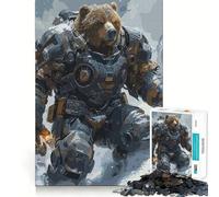 Puzzle da 1000 pezzi per adulti con orso robot e taglio netto,gioco creativo per lo sviluppo delle capacità,ideale per il tempo libero e come regalo di Natale rilassante (38x26cm)