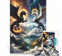 Puzzle da 1000 pezzi per adulti con paesaggi fantasy a tema draghi, gioco impossibile, rilassante e stimolante per la mente, ideale come decorazione da scrivania 38x52cm