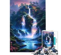 Puzzle da 1000 pezzi per adulti con paesaggio a cascata magica Aiuta ad allenare la mente e a ridurre lo stress Gioco educativo per maggiori di 14 anni Dimensioni 50x75cm