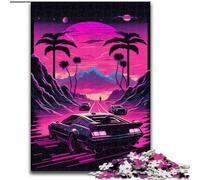 Puzzle da 1000 pezzi per adulti con paesaggio al neon in legno, per adolescenti dai 14 anni in su, decorazioni per la casa 50x75cm per compleanni, feste e occasioni speciali