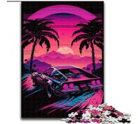 Puzzle da 1000 pezzi per adulti con paesaggio al neon in legno, un regalo perfetto per il divertimento in famiglia, 50x75cm, per decorazioni per la casa, allenamento del cervello e regali per le feste