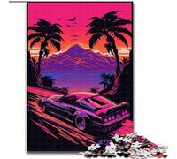 Puzzle da 1000 pezzi per adulti con paesaggio al neon, puzzle in cartone per adulti, dimensioni 26x38cm, ideali per il divertimento in famiglia, il relax e come regalo per le feste.