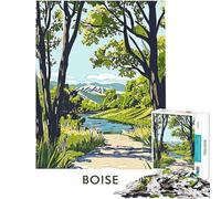 Puzzle da 1000 pezzi per adulti con paesaggio del fiume Boise Un gioco rompicapo divertente e spiritoso perfetto come regalo per tutta la famiglia (dimensioni: 38x26cm)