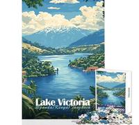 Puzzle da 1000 pezzi per adulti con paesaggio del lago Vittoria giocattolo educativo regali di compleanno giochi divertenti migliora l'amore tra coppie (dimensioni 38x52cm)