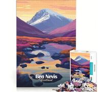 Puzzle da 1000 pezzi per adulti con paesaggio del monte Ben Nevis, gioco pratico, antistress, ideale come regalo per tutta la famiglia 38x26cm