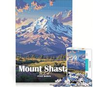 Puzzle da 1000 pezzi per adulti con paesaggio del Monte Shasta gioco impossibile analisi e logica per rafforzare l'amore tra le coppie 38x26cm