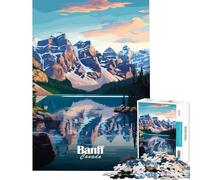Puzzle da 1000 pezzi per adulti con paesaggio del Parco Nazionale di Banff Divertimento a casa attività per famiglie giocattolo antistress per maggiori di 14 anni 38x26cm
