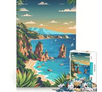 Puzzle da 1000 pezzi per adulti con paesaggio della Sardegna gioco educativo migliora la memoria compleanno e Natale 38x52cm