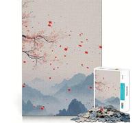 Puzzle da 1000 pezzi per adulti con paesaggio di ciliegi in fiore,gioco di abilità mentale e precisione,ideale per momenti di relax e come regalo di Natale (38x26cm)