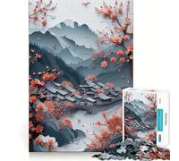Puzzle da 1000 pezzi per adulti con paesaggio di ciliegi in fiore,gioco di abilità mentale e precisione,ideale per momenti di relax e come regalo di Natale (38x26cm)
