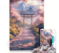 Puzzle da 1000 pezzi per adulti con paesaggio di ciliegi in fiore, gioco impossibile, ideale per passare il tempo durante le vacanze, regalo di compleanno o regalo di viaggio 50x75cm