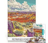Puzzle da 1000 pezzi per adulti con paesaggio di foresta pietrificata gioco rilassante decorazione per la casa ideale come regalo per tutta la famiglia 38x26cm