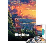 Puzzle da 1000 pezzi per adulti con paesaggio di Hiroshima Giappone Gioco educativo coinvolgente e stimolante per coltivare la pazienza Idea regalo decorazione per la casa (dimensioni 50x75cm)
