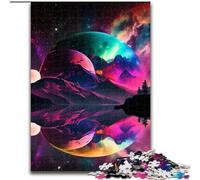 Puzzle da 1000 pezzi per adulti con paesaggio di pianeti alieni, puzzle da 1000 pezzi, opera d'arte, decorazione, giocattolo di intelligenza per giochi al chiuso in famiglia (dimensioni 50x75cm)