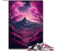 Puzzle da 1000 pezzi per adulti con paesaggio giapponese al neon, in legno, dimensioni 50x75cm, perfetto per il divertimento in famiglia a Natale, Ringraziamento, compleanni e Pasqua.