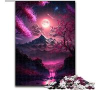 Puzzle da 1000 pezzi per adulti con paesaggio giapponese e neon, realizzato in cartone, intrattenimento rilassante, regalo di Natale perfetto e decorazione per la casa, 1000 pezzi(26x38cm)