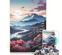 Puzzle da 1000 pezzi per adulti con paesaggio giapponese, gioco educativo, decorazione da parete, ideale come regalo 38x26cm