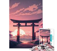 Puzzle da 1000 pezzi per adulti con paesaggio giapponese gioco intellettuale educativo divertente e spiritoso ideale come regalo di compleanno (dimensioni 75x50cm)