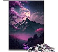 Puzzle da 1000 pezzi per adulti con paesaggio giapponese in cartone al neon, dimensioni 26x38cm, perfetto per il divertimento in famiglia a Natale, Ringraziamento, compleanni e Pasqua.