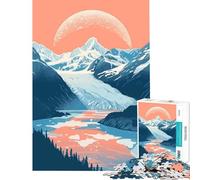 Puzzle da 1000 pezzi per adulti con paesaggio glaciale dell'Alaska gioco impegnativo sfida difficile regalo per donne e uomini (dimensioni 38x26cm)