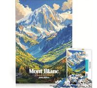 Puzzle da 1000 pezzi per adulti con paesaggio montano del Monte Bianco gioco educativo difficile e stimolante ideale come regalo 50x75cm