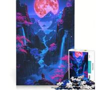 Puzzle da 1000 pezzi per adulti con paesaggio montano giapponese da sogno, gioco pratico, migliora la memoria, compleanno e Natale 38x26cm