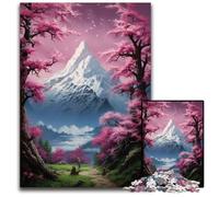 Puzzle da 1000 pezzi per adulti con paesaggio montano giapponese puzzle in legno giocattolo educativo per adolescenti decorazione per casa e ufficio 1000 pezzi (75x50 cm)