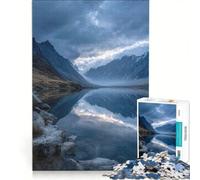 Puzzle da 1000 pezzi per adulti con paesaggio montano lago e riflessi gioco impossibile attività divertenti da fare in casa ideale come decorazione da scrivania 50x75cm