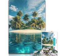 Puzzle da 1000 pezzi per adulti con paesaggio tropicale dell'isola, ideale come regalo per tutta la famiglia, dai 14 anni in su, 50x75cm