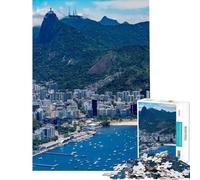 Puzzle da 1000 pezzi per adulti con paesaggio urbano di Rio de Janeiro e Cristo Redentore Gioco per tutta ideale per passare il tempo in casa o in vacanza compleanno e Natale
