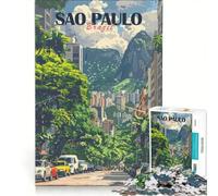 Puzzle da 1000 pezzi per adulti con paesaggio urbano di San Paolo gioco educativo difficile e stimolante ideale come regalo 50x75cm