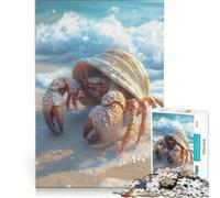 Puzzle da 1000 pezzi per adulti con paguro eremita sulla spiaggia gioco divertente interazione genitore-figlio ogni pezzo è unico 50x75cm