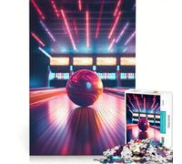 Puzzle da 1000 pezzi per adulti con palla da bowling al neon gioco educativo analisi e logica regalo per donne 50x75cm