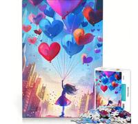 Puzzle da 1000 pezzi per adulti con palloncini a tema amore ideale per giochi in famiglia antistress regalo di compleanno o per occasioni speciali 38x26cm
