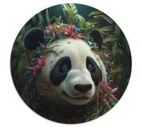 Puzzle da 1000 pezzi per adulti con panda, fiori e piante, puzzle magici per adulti, regalo di Natale per adolescenti, riduzione dello stress, fantastico per la famiglia (67,5x67,5cm)