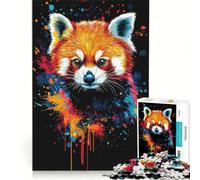 Puzzle da 1000 pezzi per adulti con panda rosso e grafica a schizzi gioco educativo migliora la memoria compleanno e Natale 38x26cm