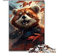 Puzzle da 1000 pezzi per adulti con panda rosso, per divertirsi in famiglia, perfetti per le vacanze e le serate di gioco interattive (dimensioni 26x38cm)