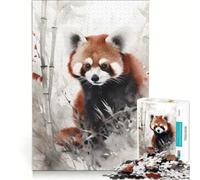 Puzzle da 1000 pezzi per adulti con panda rosso selvatico e inchiostro lavabile giochi rilassanti attività divertenti da fare a casa per rafforzare l'amore tra le coppie 50x75cm