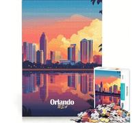 Puzzle da 1000 pezzi per adulti con panorama di Orlando al tramonto gioco educativo divertente e spiritoso regalo di compleanno regalo 38x52cm
