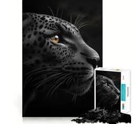 Puzzle da 1000 pezzi per adulti con Pantera Nera in primo piano,bordo perfetto per un gioco stimolante,ideale per il tempo libero,con soggetto natalizio 38x26cm