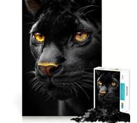 Puzzle da 1000 pezzi per adulti con Pantera Nera in primo piano,divertente gioco di logica e pensiero creativo,ideale per il tempo libero,con soggetto natalizio 38x52cm