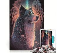 Puzzle da 1000 pezzi per adulti con pastore australiano, gioco impossibile, ideale per passare il tempo durante le vacanze, regalo di compleanno o di viaggio, 38x52cm