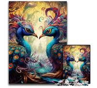 Puzzle da 1000 pezzi per adulti con pavone colorato, rilassante e divertente, perfetto regalo di Natale e decorazione per la casa, 50x75CM/19,68x29,52 pollici.