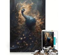 Puzzle da 1000 pezzi per adulti con pavone e avventura mitologica gioco rilassante assemblaggio di modelli lista dei desideri con Babbo Natale 50x75cm