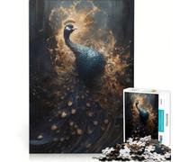 Puzzle da 1000 pezzi per adulti con pavone e avventura mitologica gioco rilassante assemblaggio di modelli lista dei desideri con Babbo Natale 38x26cm