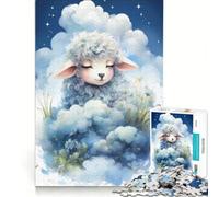 Puzzle da 1000 pezzi per adulti con pecorelle, gioco rompicapo, regalo di compleanno, adatto come decorazione da scrivania 38x26cm