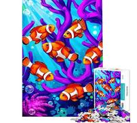Puzzle da 1000 pezzi per adulti con pesce pagliaccio nella barriera corallina Puzzle da 1000 pezzi per la decorazione della casa Perfetto compleanni e Natale (38x26cm)